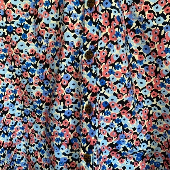 NWT Scotch & Soda Kids Blue Floral Winter Collection Button Down - Picture 3 of 7